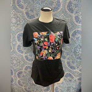 Run DMC floral logo T-shirt